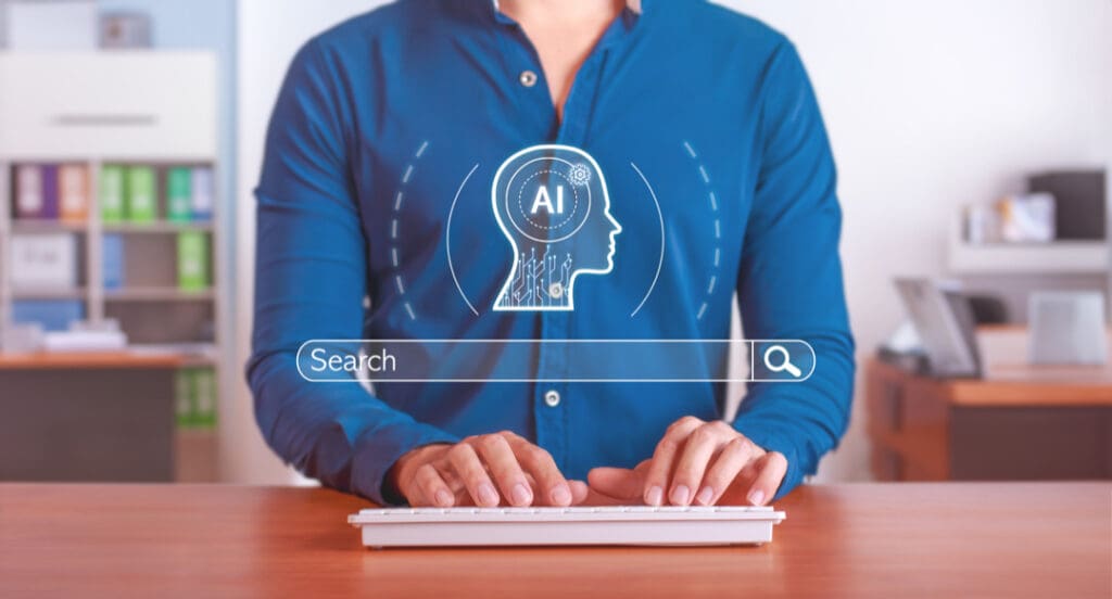 Webpage example with a question heading and concise answer formatted for AI search extraction